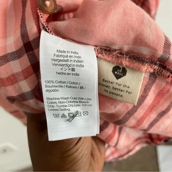 Madewell Classic Ex-Boyfriend Flannel Soft Plaid Button Up Grunge Y2K Casual - Picture 6 of 7